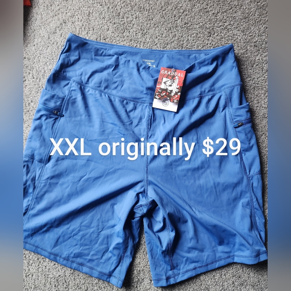 Womens High Waisted Bermuda Shorts plus size athletic hiking - Picture 2 of 2